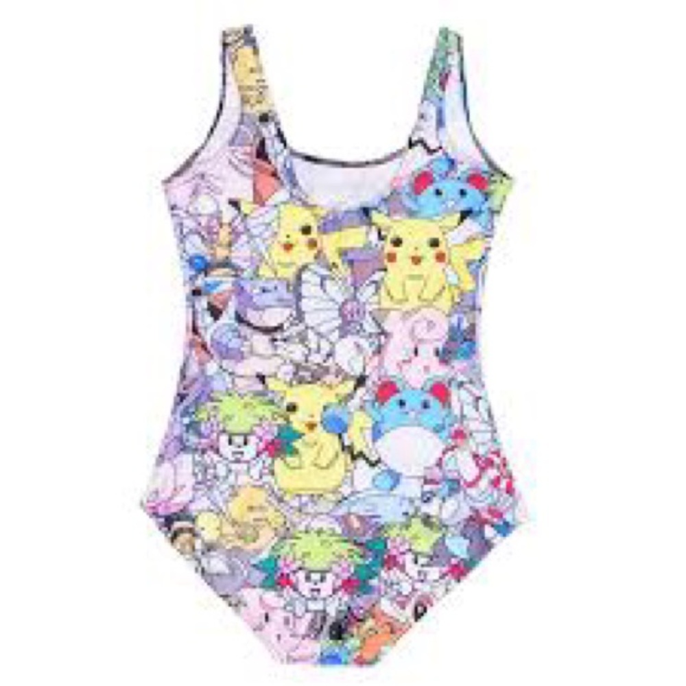 Pokémon Pikachu All Over Print Bodysuit Bathing Suit Character